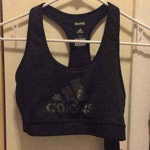 Adidas Black Techfit Sports Bra